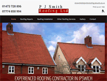 Tablet Screenshot of pjsmithroofing-ipswich.co.uk